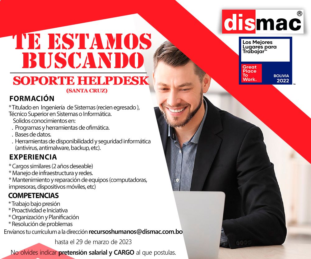 SOPORTE HELPDESK Trabajando Bolivia