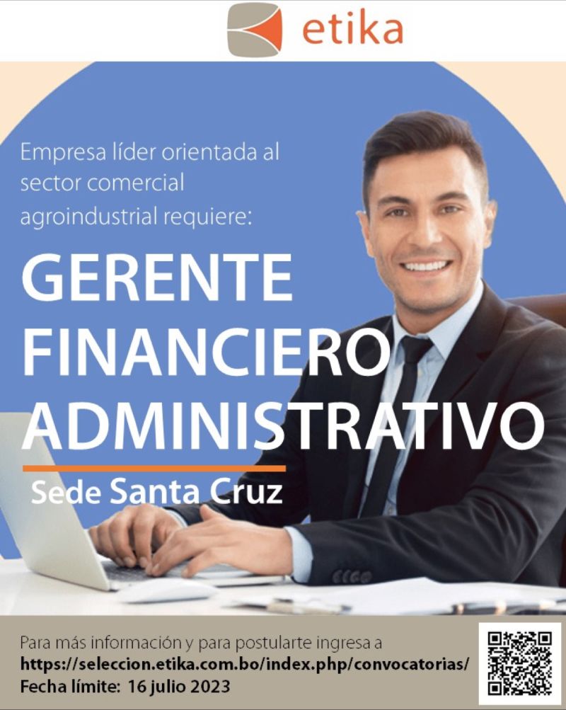 Gerente Administrativo Financiero Trabajando Bolivia