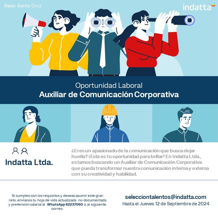 AUXILIAR DE COMUNICACIÓN CORPORATIVA | Trabajando Bolivia