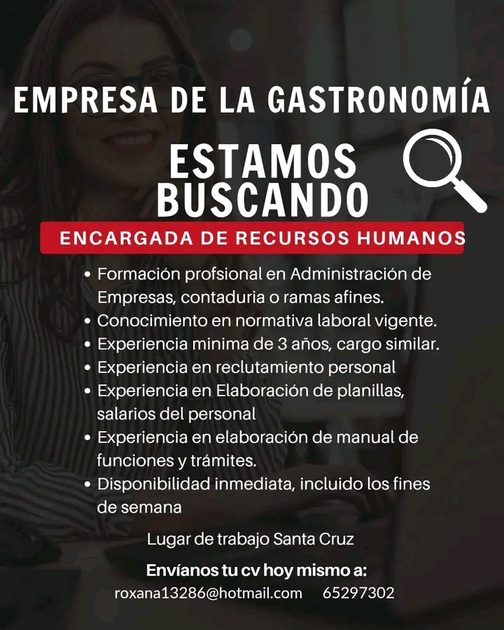 ENCARGADA DE RECURSOS HUMANOS 