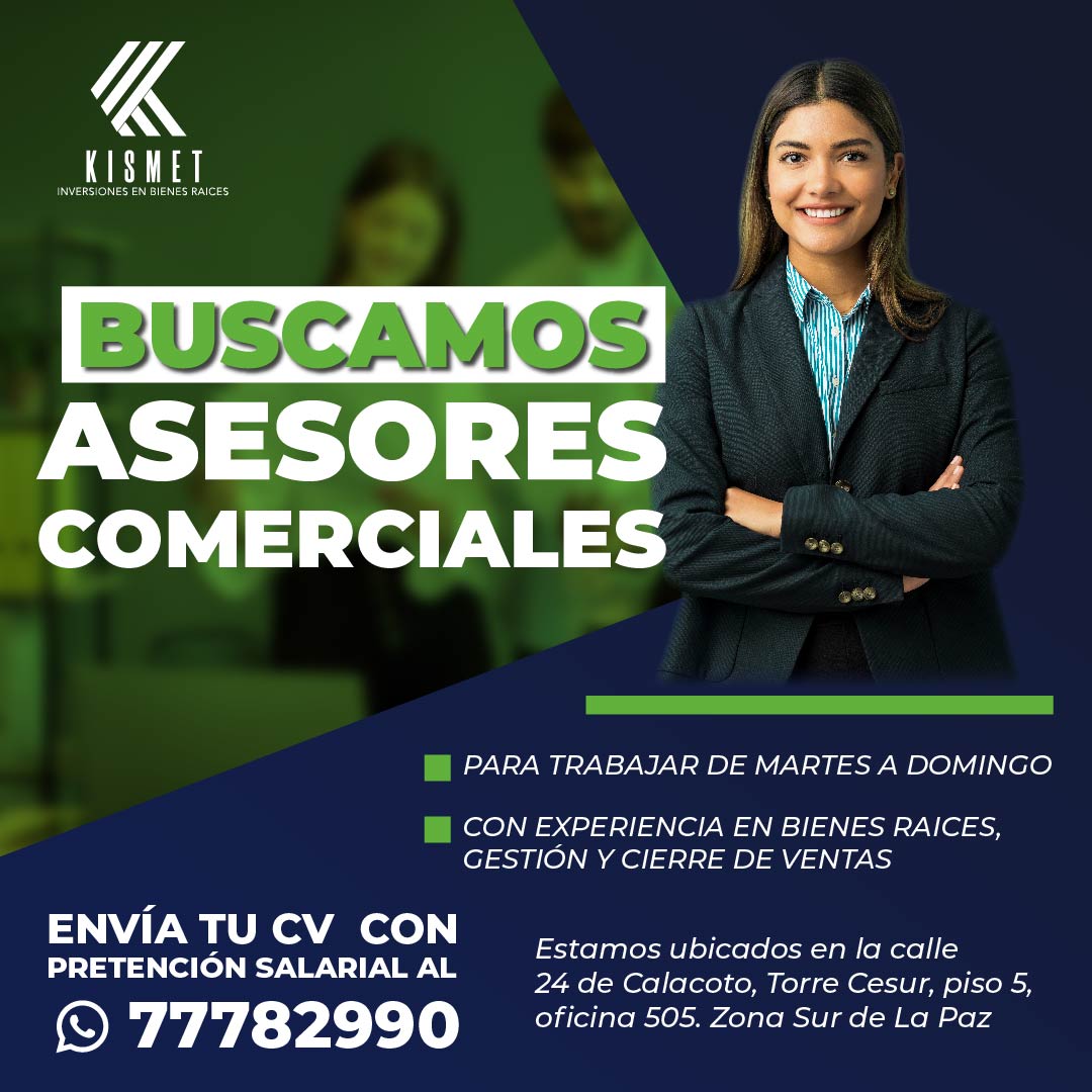 ASESOR COMERCIAL | Trabajando Bolivia