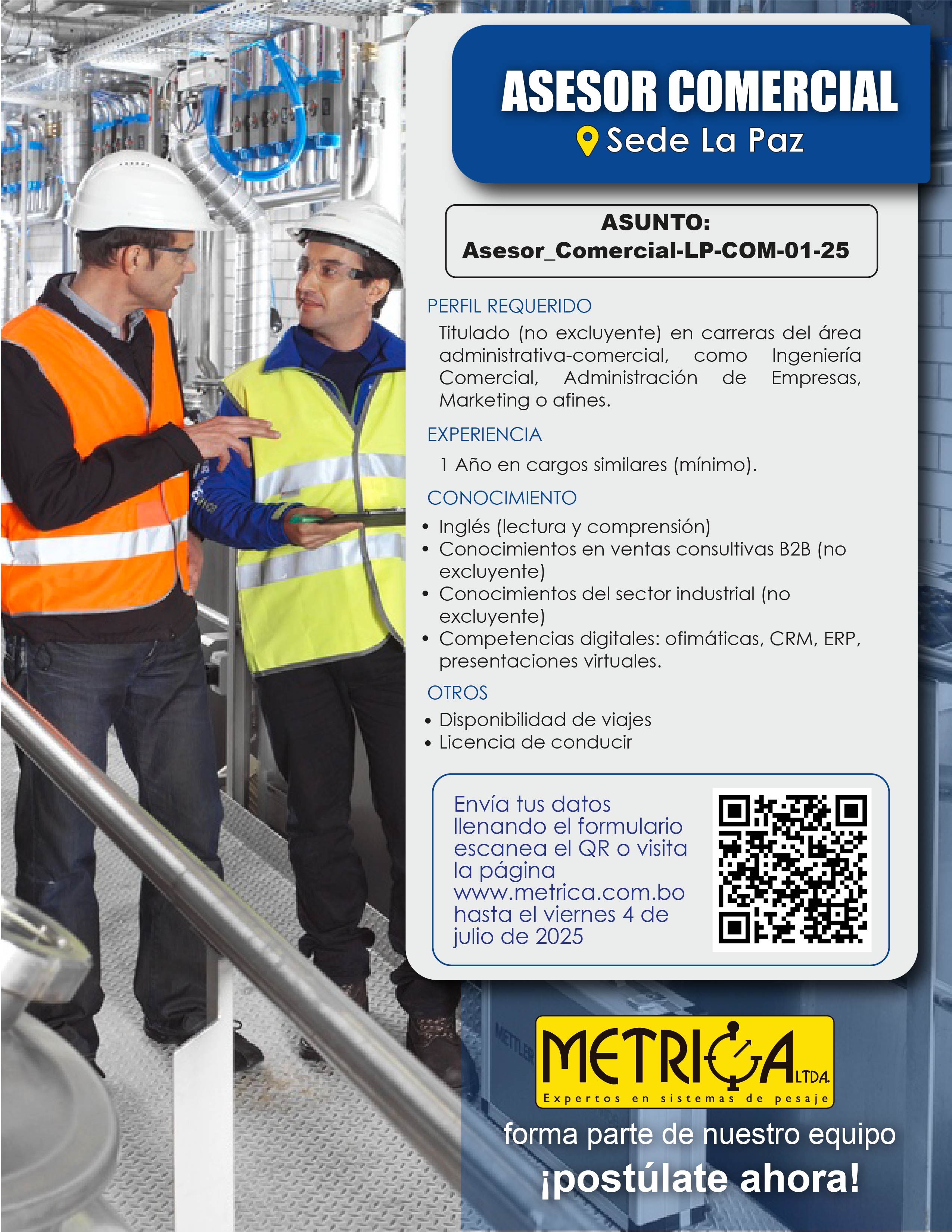 ASESOR COMERCIAL