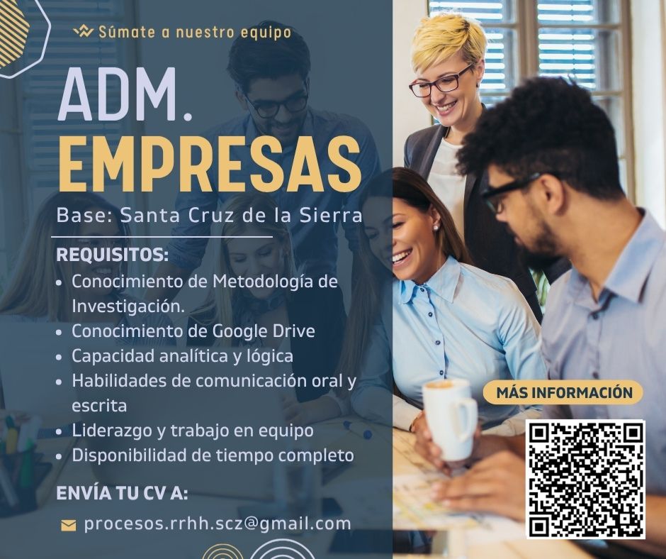 Lic. Adm. Empresas o ramas afines