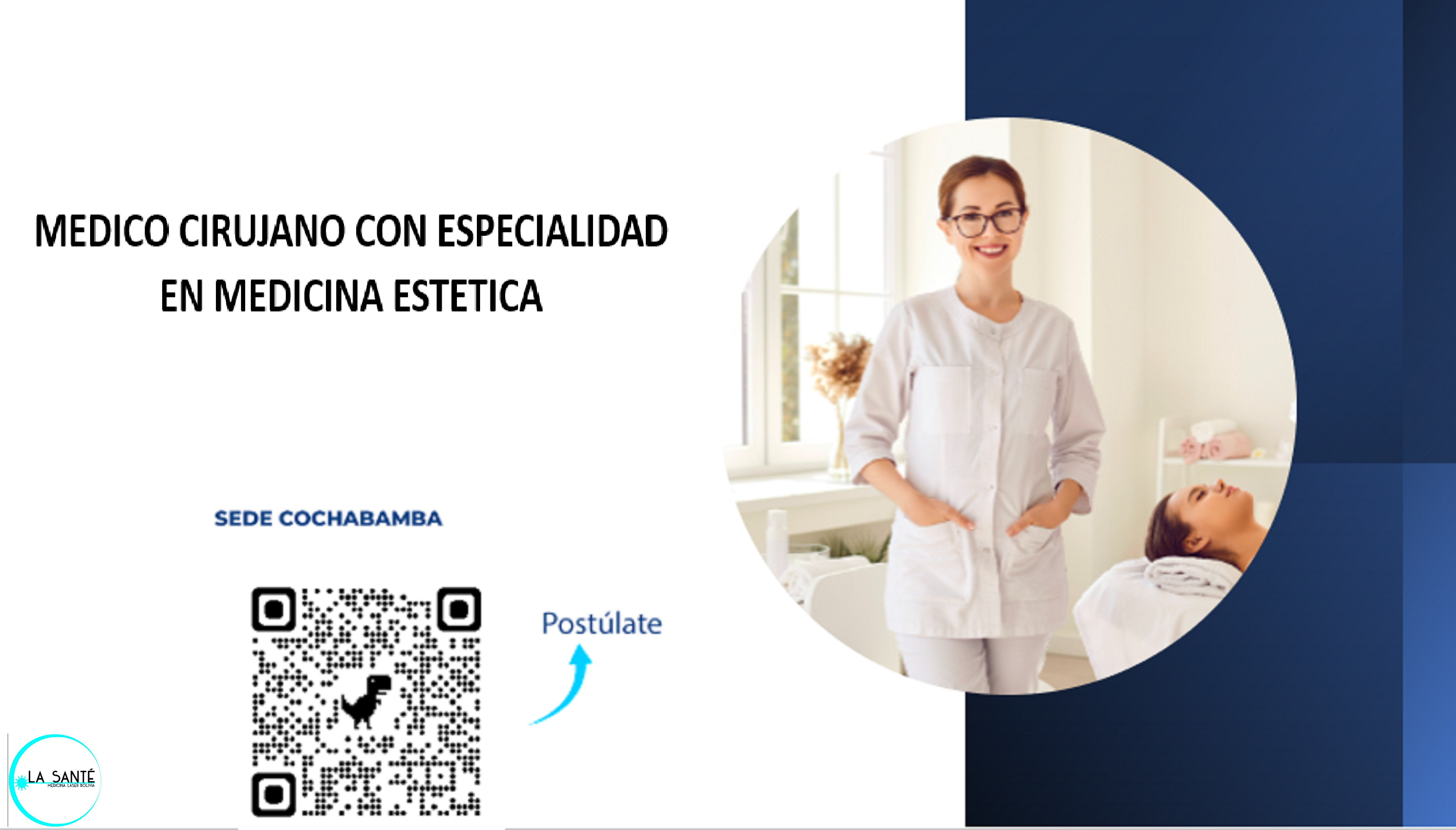 MEDICO CIRUJANO CON ESPECIALIDAD EN MEDICINA ESTETICA  - Llena el formulario QR.