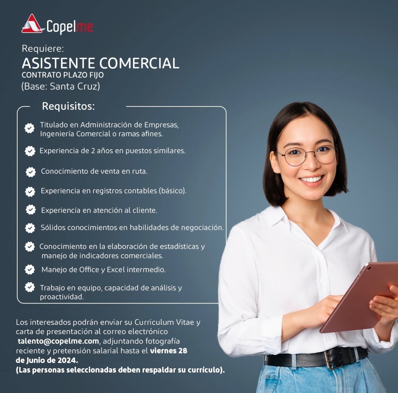 ASISTENTE COMERCIAL | Trabajando Bolivia