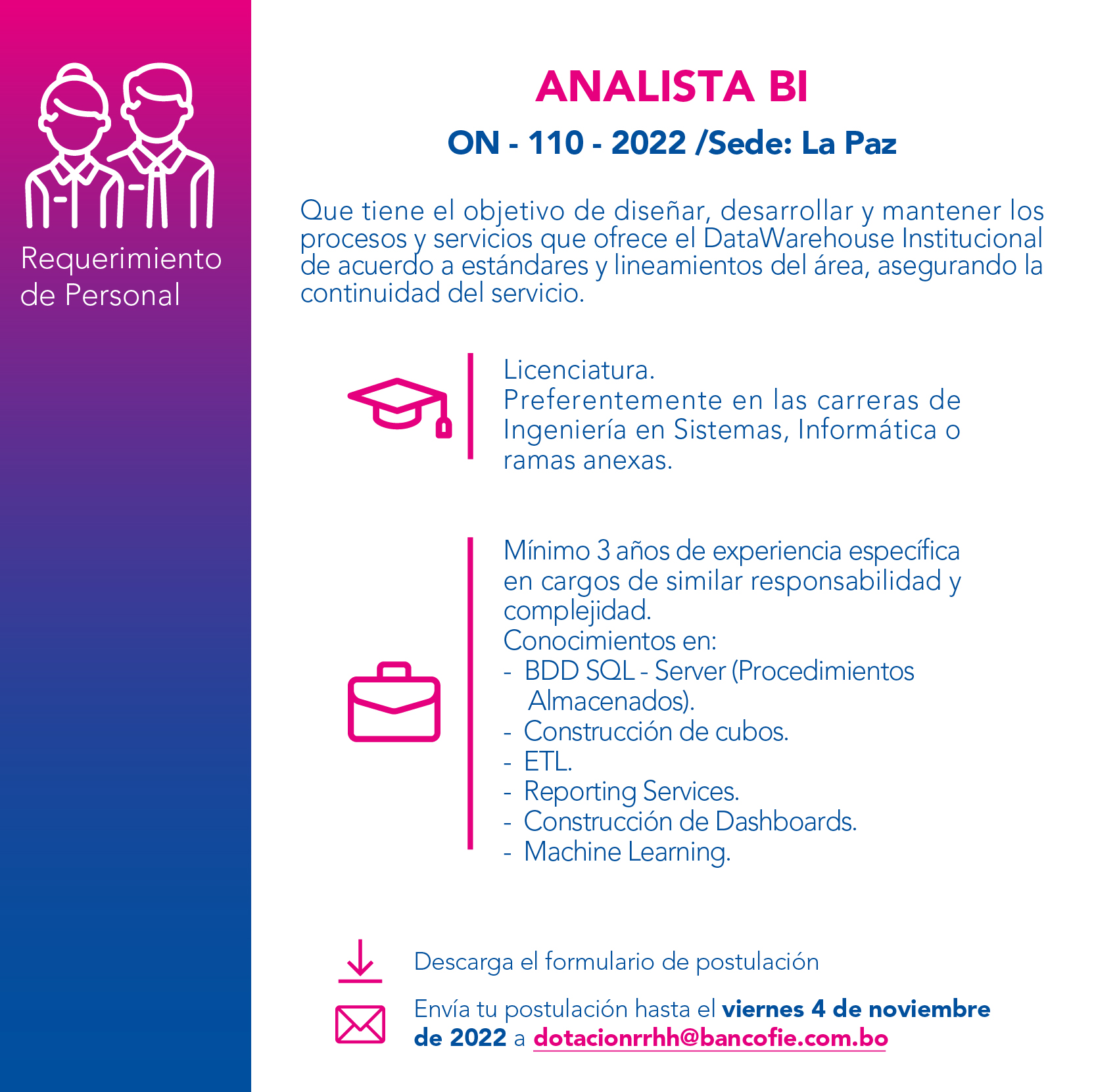 ANALISTA BI | Trabajando Bolivia